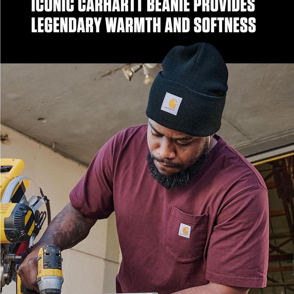 Carhartt Charcoal Rib-Knit Beanie